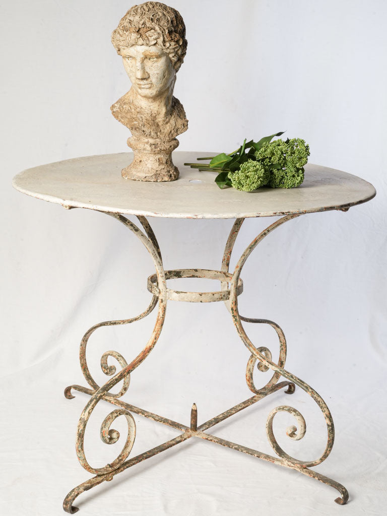 Graceful Late Nineteenth Century Iron Garden Table - 28" x 35¾"