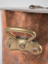 Antique French copper pot with lid 10¼"