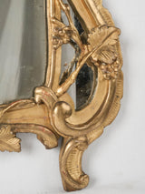 Aged giltwood parclose French mirror