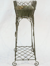 Classic aged French iron plant stands