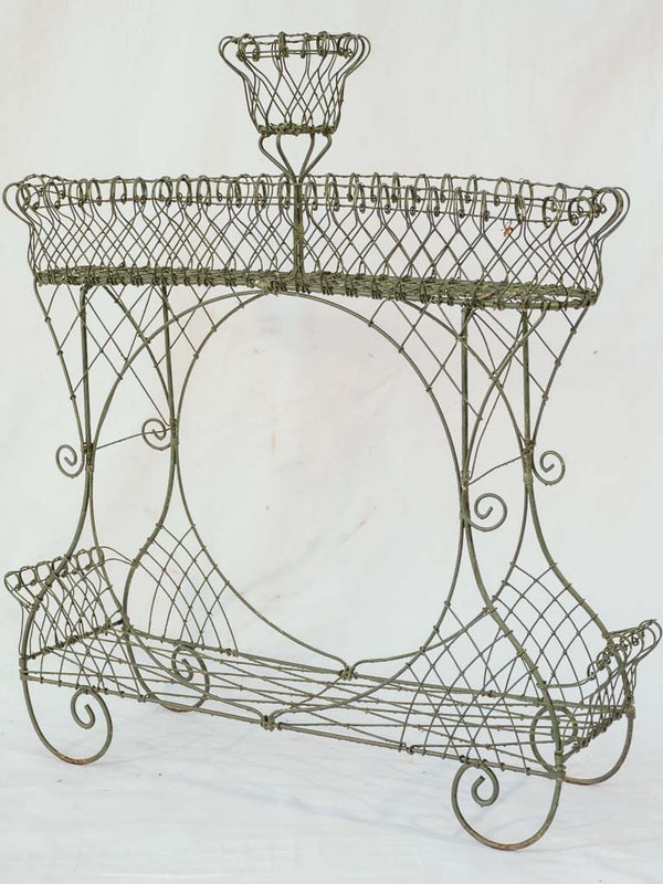 Charming 19th-century French wirework plant stand
