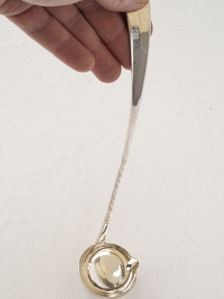 Silver-plated French punch ladle
