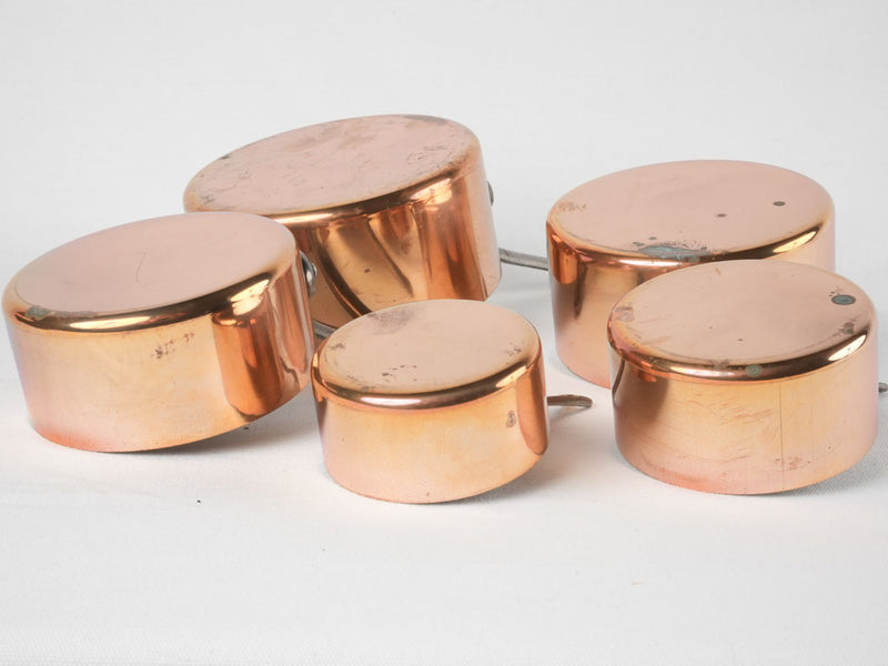 Collection of vintage French copper saucepans – Chez Pluie