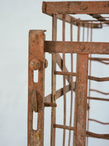 Prominent, Rust-Colored 19th-Century Wine Cage