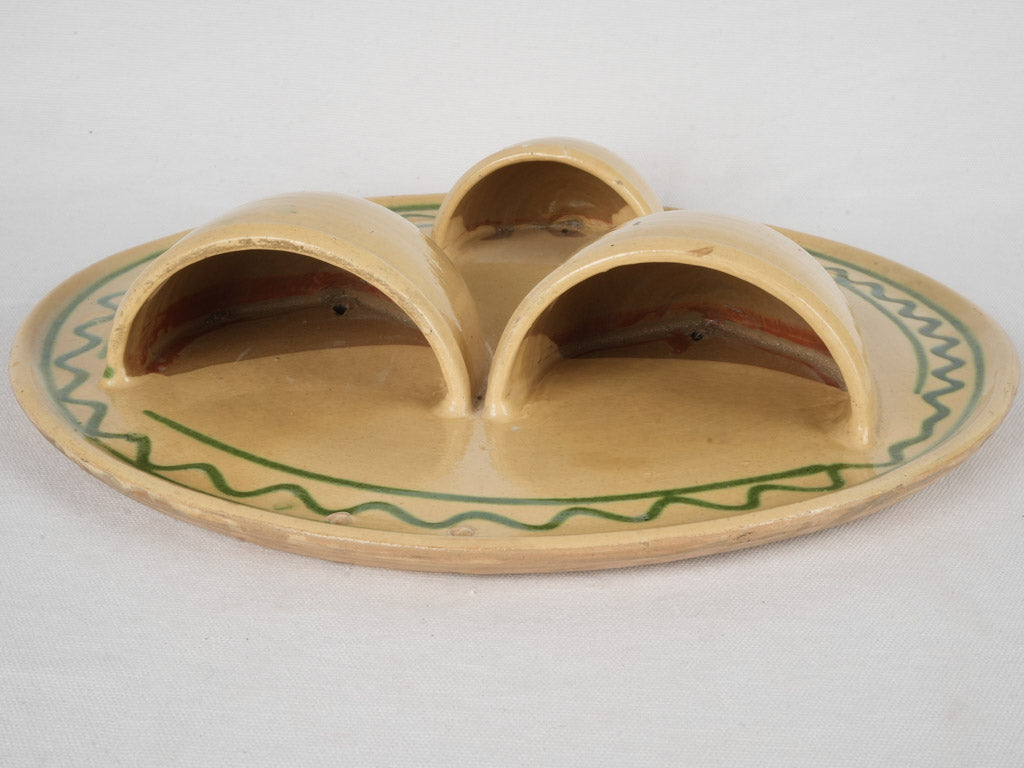 Expressive ocher French pottery planter  