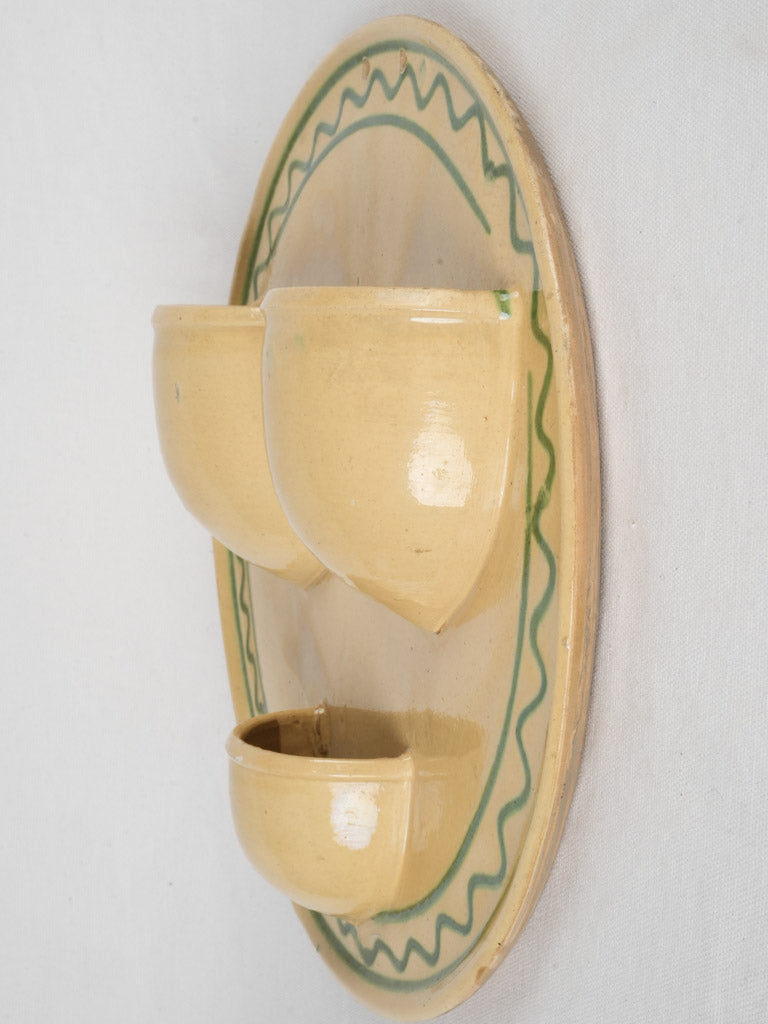 Decorative rustic glazed kitchen strainer  