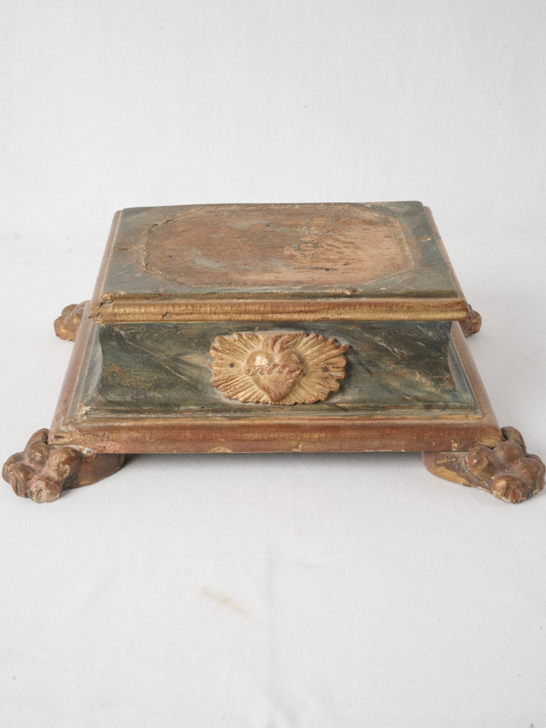 Vintage 18th-century faux-marble wood stand