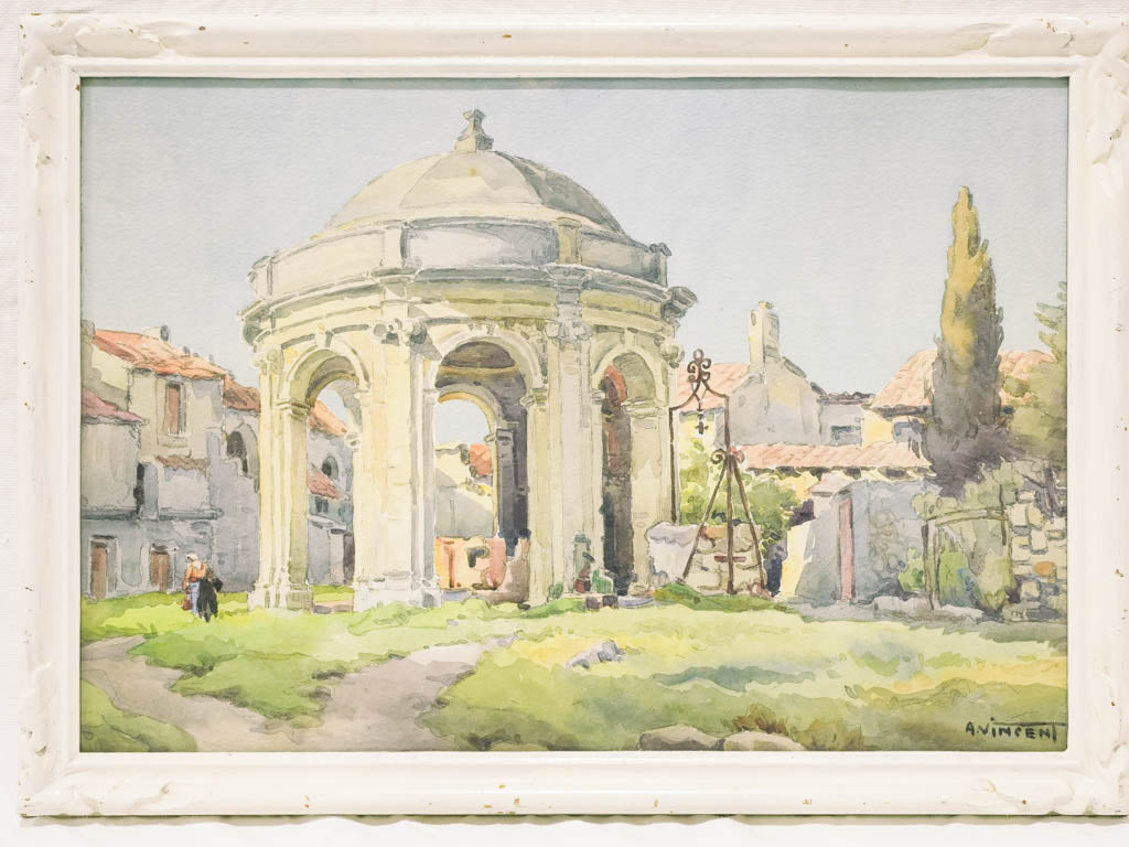 Vintage Avignon fountain art piece