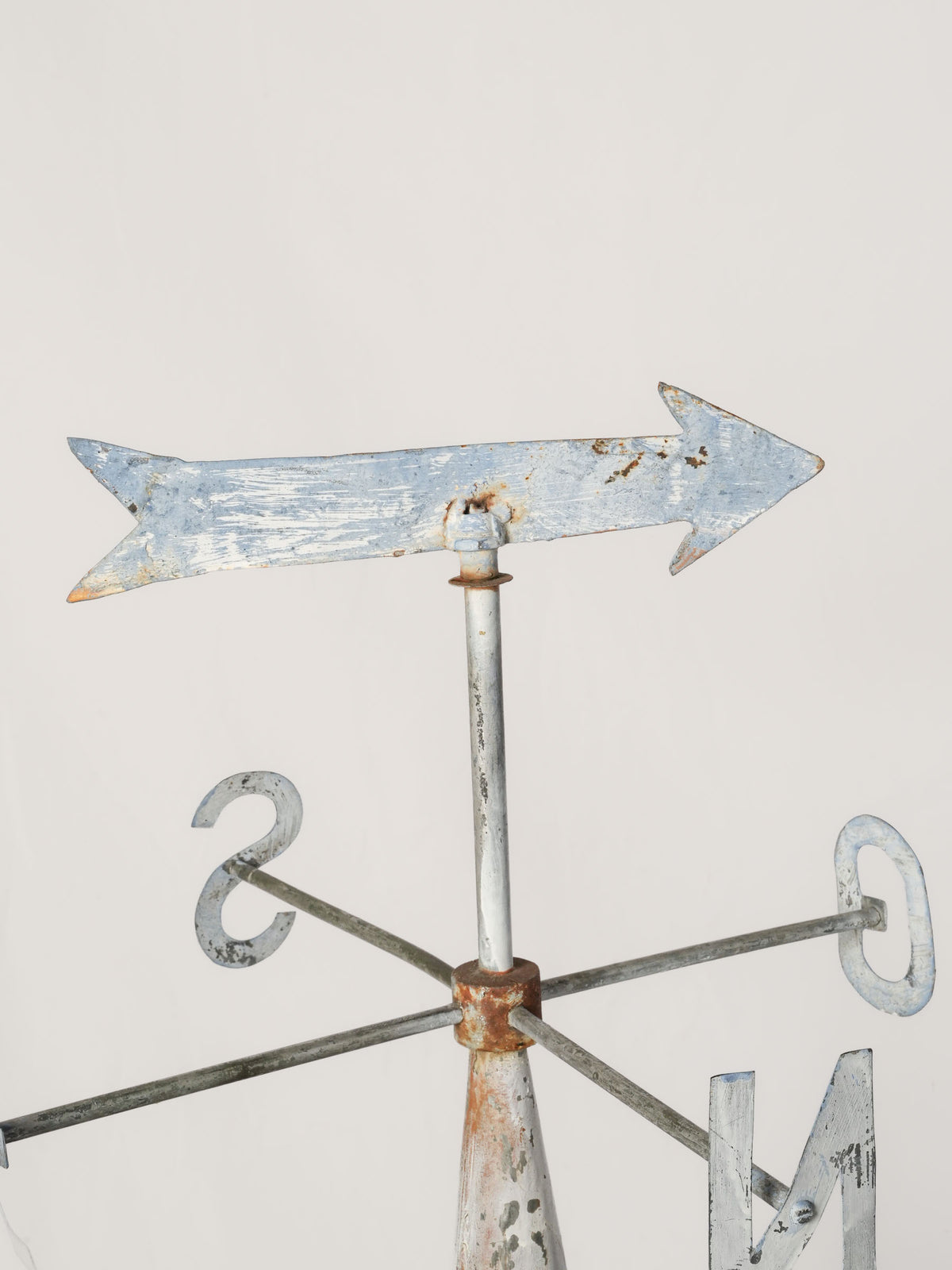 Mid-20th-Century French Weather Vane w/ Conical Roof Fitting - 43¼"