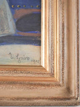 Preliminary painting - Portrait of a lady on a blue sofa - Eugen Spiro (1874-1972) 1902 - 16¼" x 13"