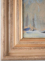 Preliminary painting - Portrait of a lady on a blue sofa - Eugen Spiro (1874-1972) 1902 - 16¼" x 13"