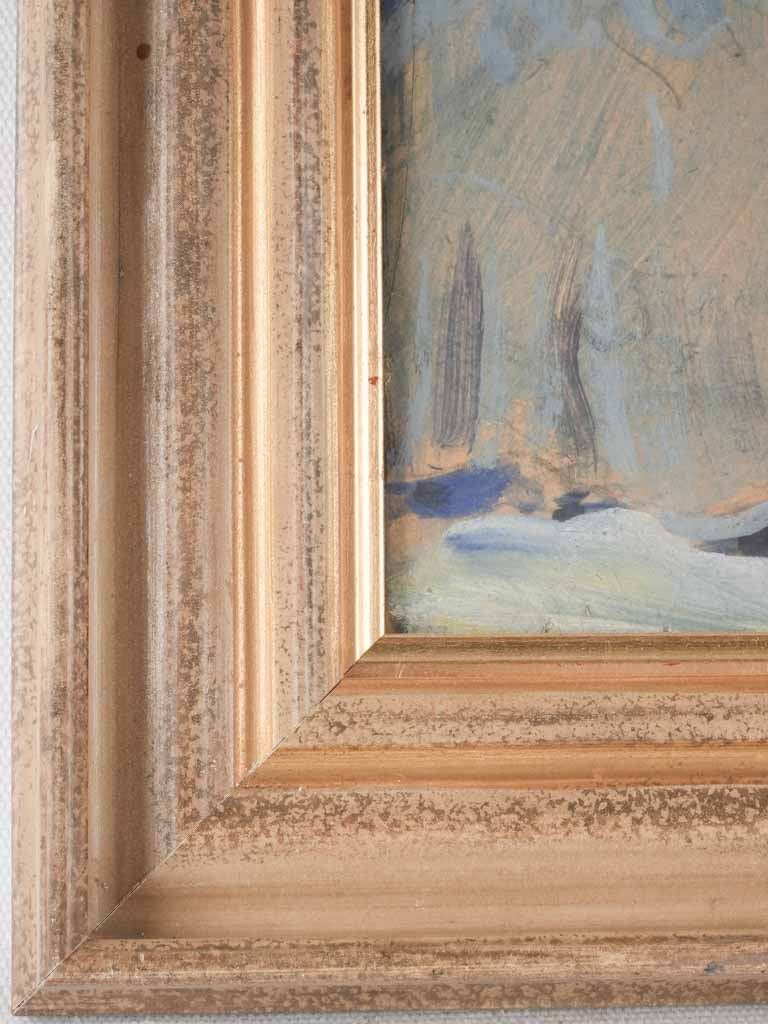 Preliminary painting - Portrait of a lady on a blue sofa - Eugen Spiro (1874-1972) 1902 - 16¼" x 13"