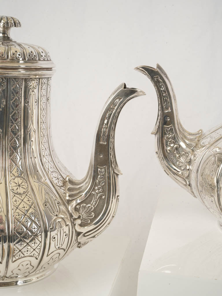 Richly ornamented antique tableware  