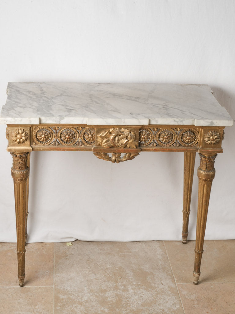 Gilded wood Louis XVI style table