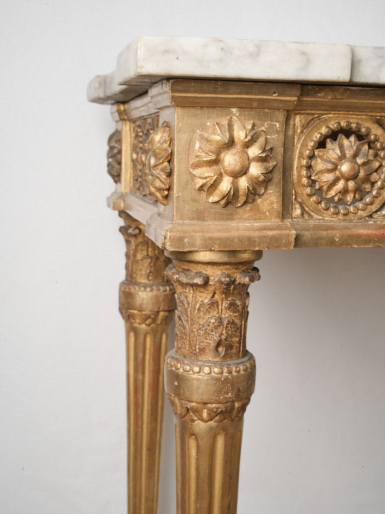 Fine tapered and fluted console