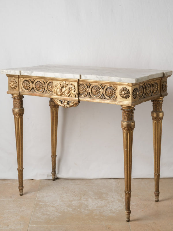 Ornate Louis XVI gilded console table