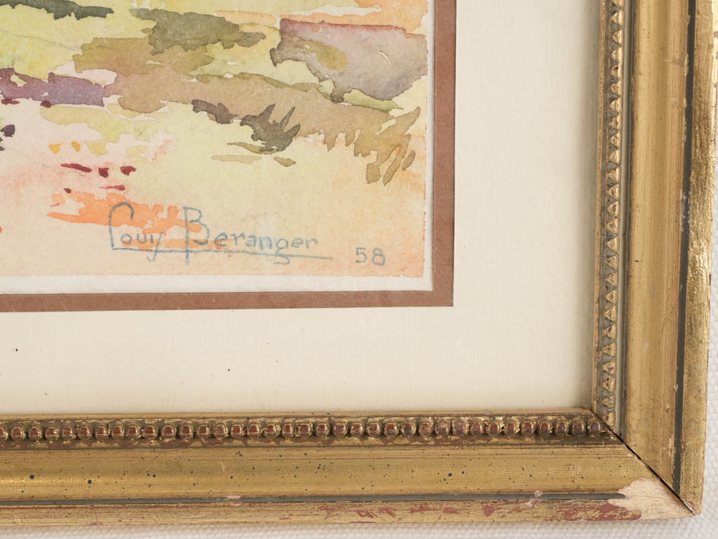 Serene Vintage River Lot Watercolor Art