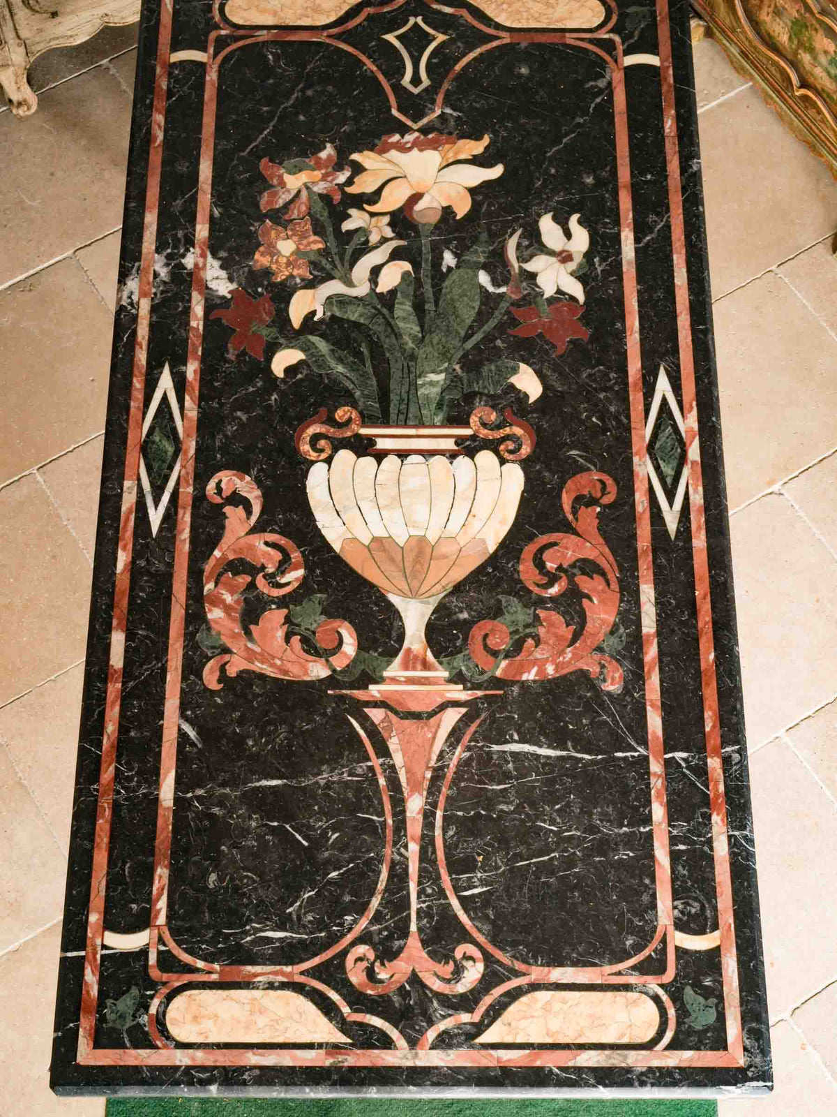 Important Italian Pietra Dura Dining Table circa 1900 - 71¼" x 35¾"