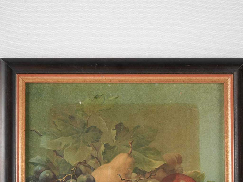 Pair of Still life Chromolithographs w/ lobster & tropical fruit 25¼" x 13¾"