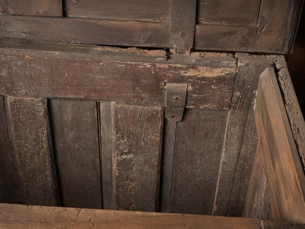 Rustic French Mountain Chest w/ Carved Folk Motifs c.1800 - 26" x 45"