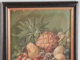 Pair of Still life Chromolithographs w/ lobster & tropical fruit 25¼" x 13¾"
