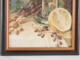 Pair of Still life Chromolithographs w/ lobster & tropical fruit 25¼" x 13¾"