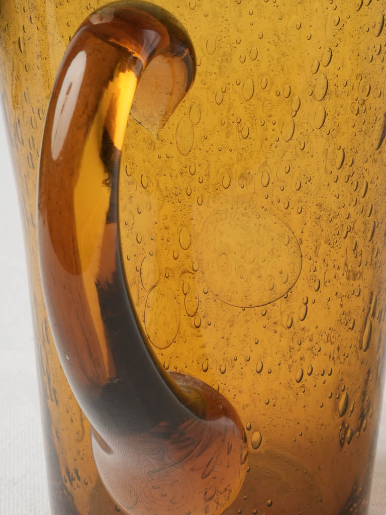 Artisanal yellow glass vase