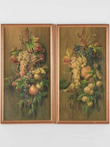 Antique chromolithograph fruit bouquet art