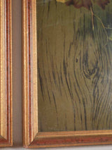 Pair of Still life Chromolithographs - hanging fruit bouquets 25¼" x 13½"