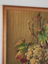 Pair of Still life Chromolithographs - hanging fruit bouquets 25¼" x 13½"