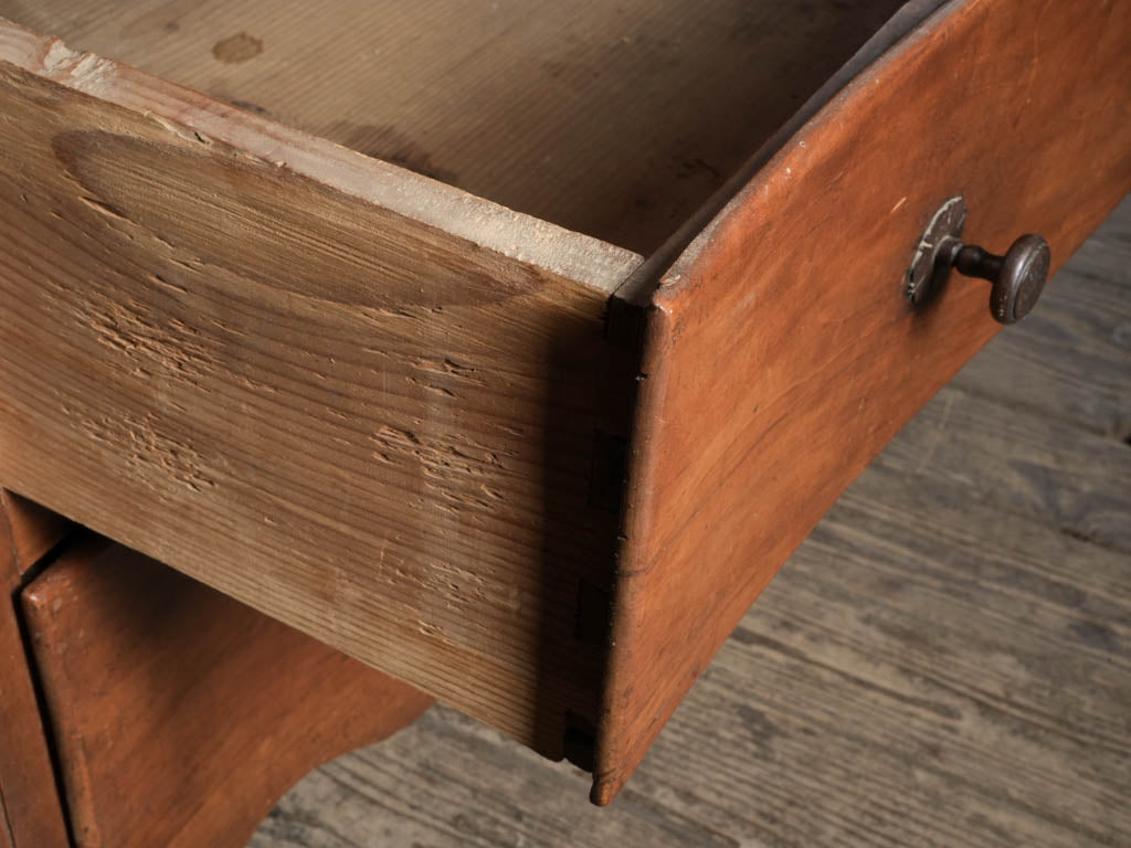 Elegant French Commode in Walnut or Wild Cherry w/ Hoof Feet Late 18th Century - 37½" x 48"