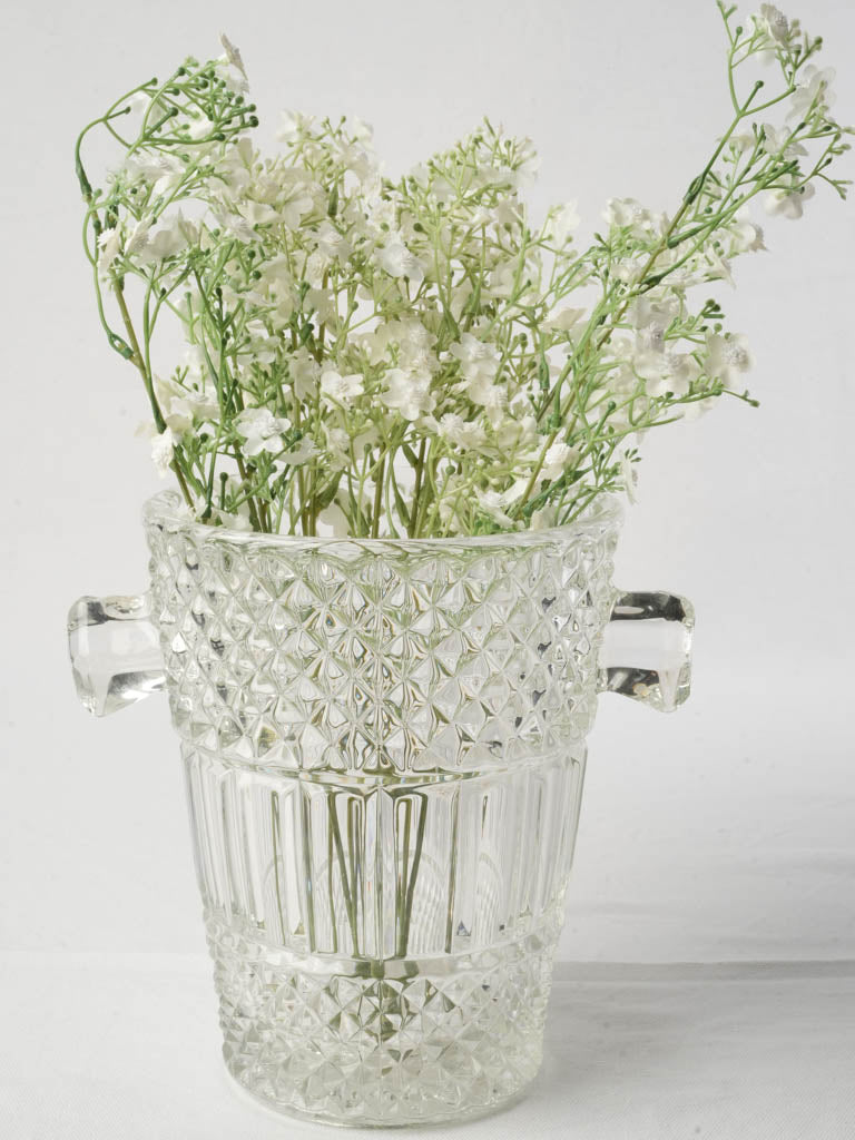 Elegant molded crystal champagne chiller