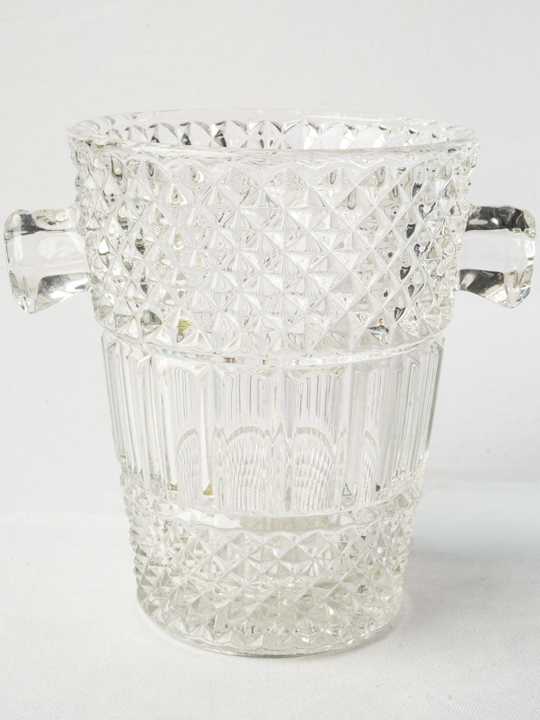 Vintage French crystal champagne bucket