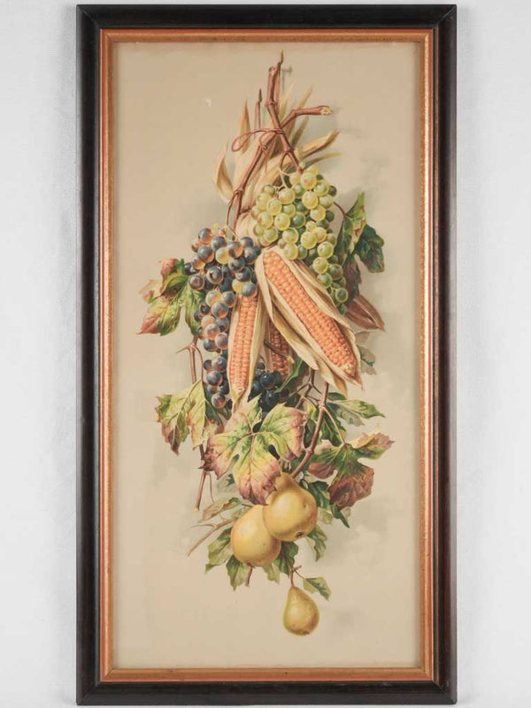 Antique chromolithograph still life art