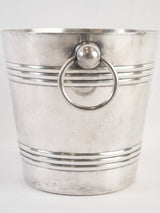 Vintage French rustic metal ice bucket