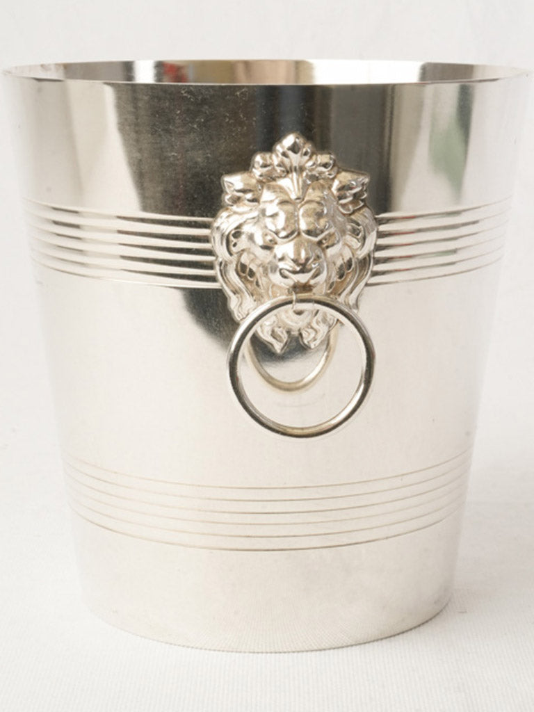 Striking silver-plated wine cooler