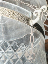 Etched-glass 1950s English bell jar light