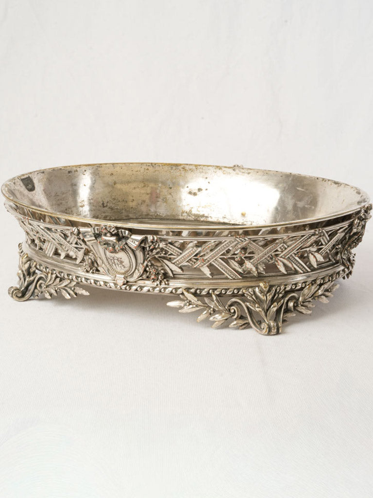 Finely Cast Napoleon III Silver-Plated Bronze Jardinière - 17"