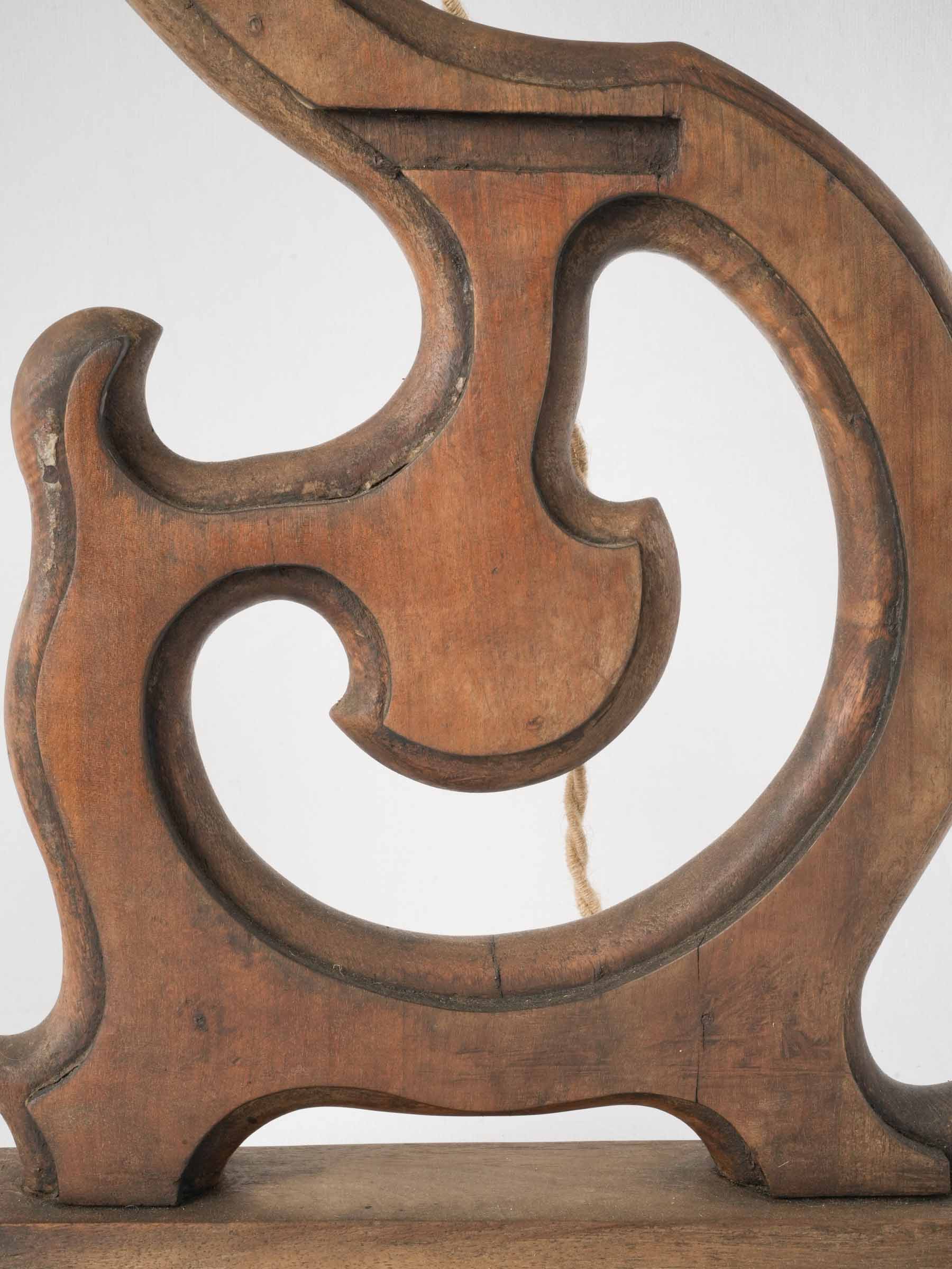 Pair of Sculptural Lamps Crafted from Antique Furniture Elements - 35"