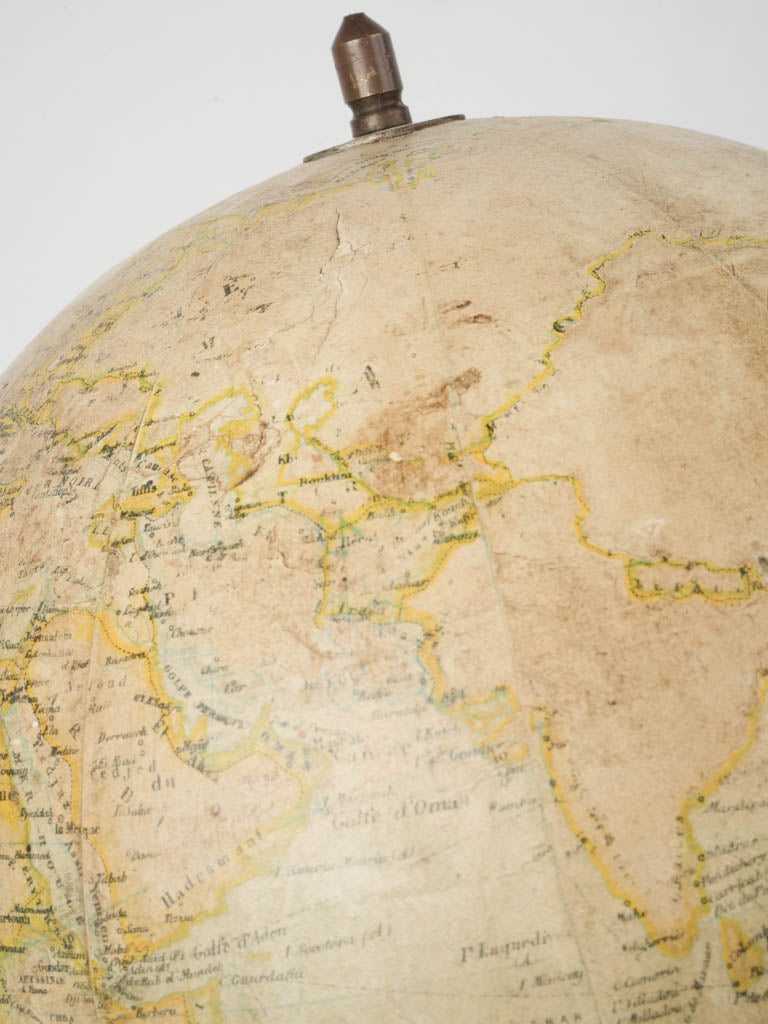 Elegant blackened wood globe