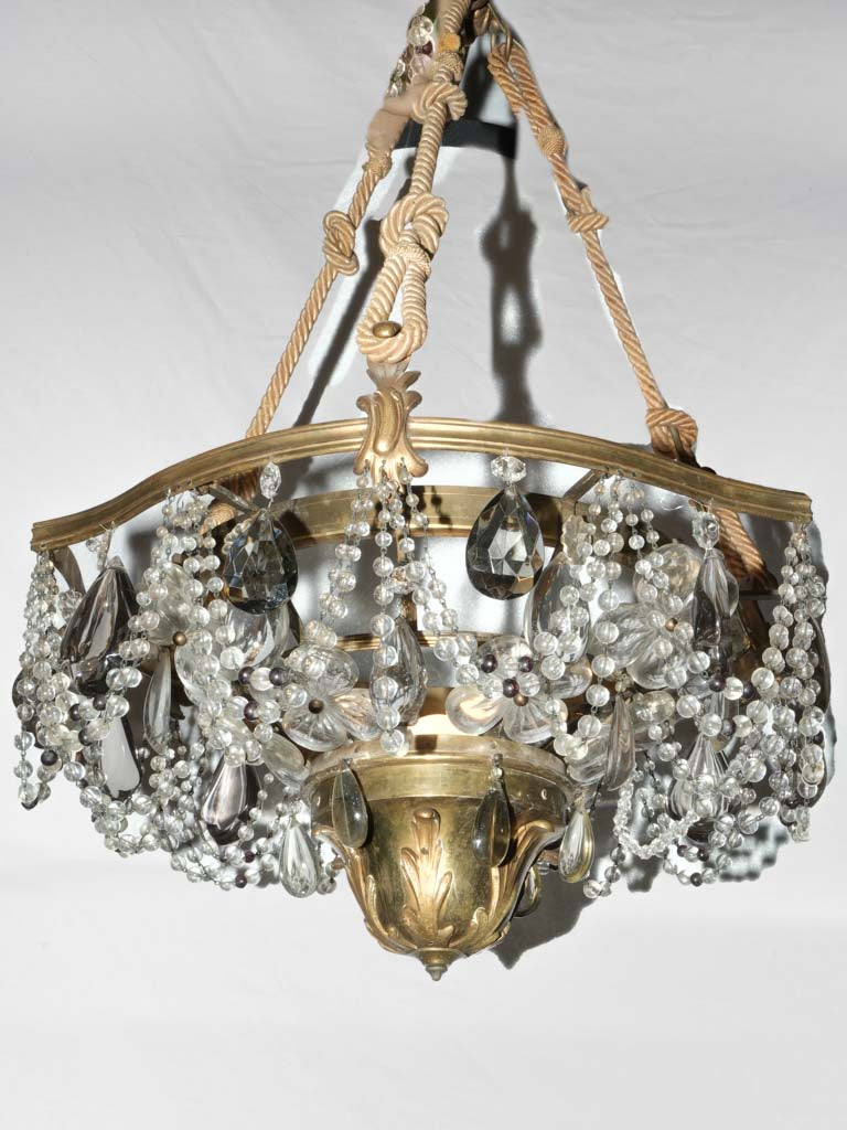 Exquisite antique French brass chandelier