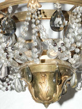 Elegant vintage basket-style glass chandelier