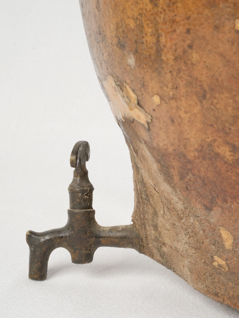 Well-patinated French terracotta fermentation pot