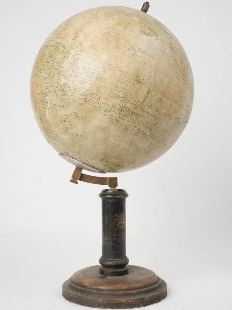 Vintage French cartographic globe