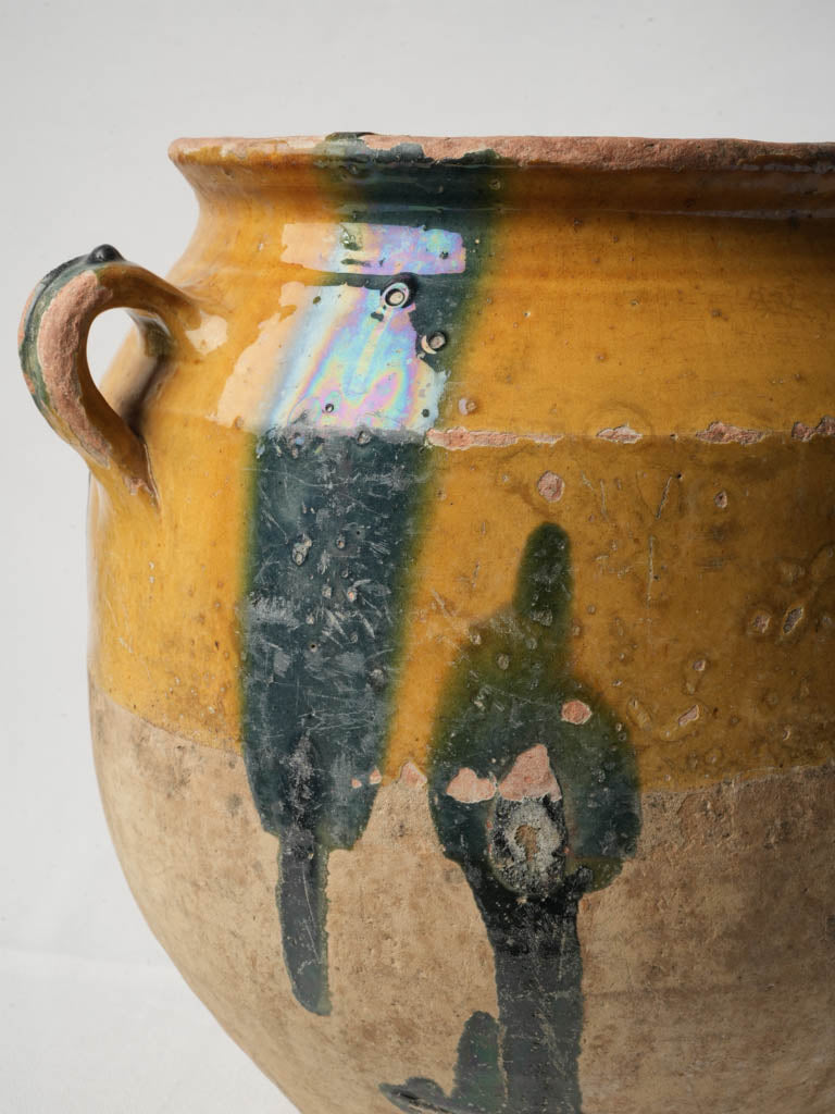 Unique blue glaze confit pot  