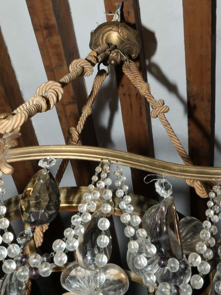 Ornate antique French single-light chandelier