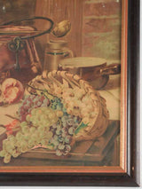 Still life chromolithograph - fall fruit baskets 16½" x 22"