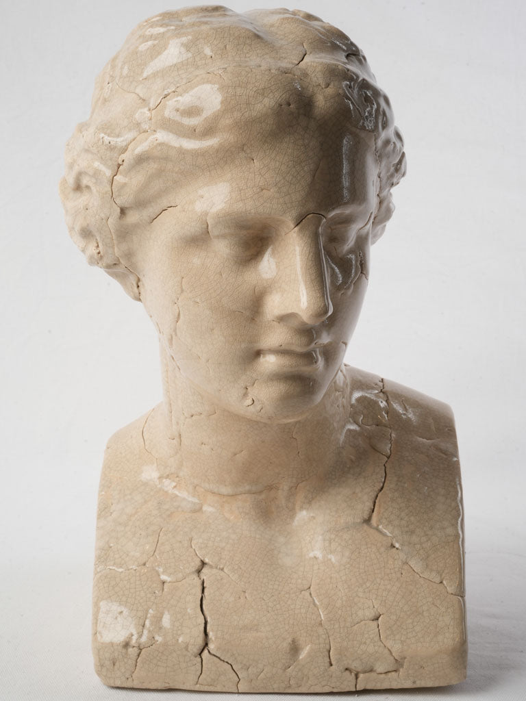 Antique French ceramic Venus bust  