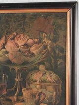 Still life chromolithograph - cakes & champagne - 17¾" x 14¼"