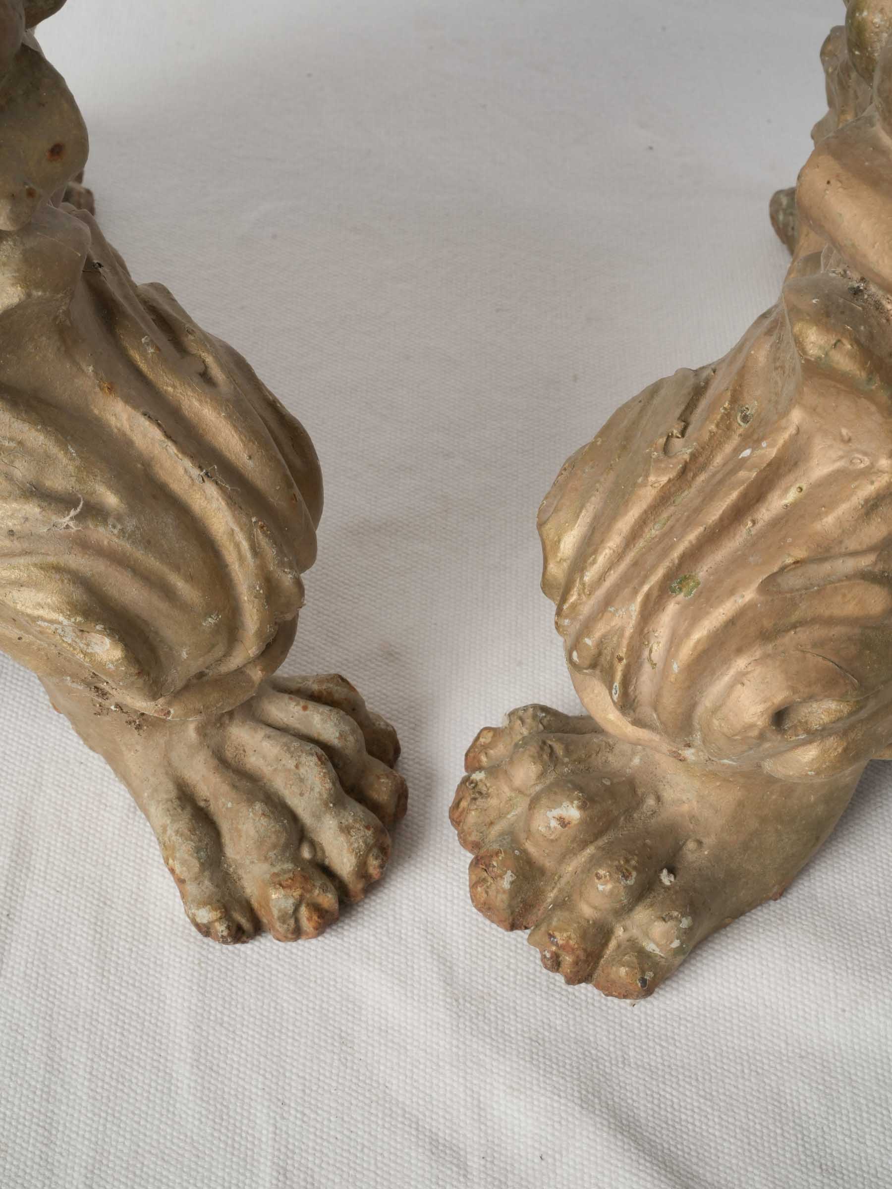 Pair of Vintage Cast Iron Church-Style Candlesticks, 1970s - 26½"